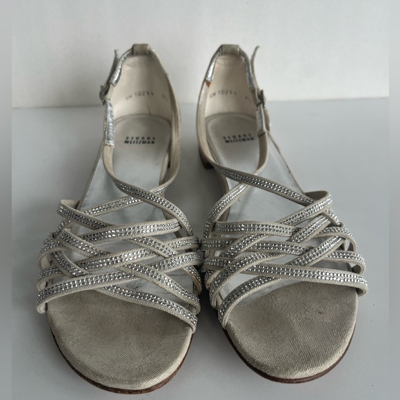 Stuart Weitzman Silver Sandals - Picture 9 of 10